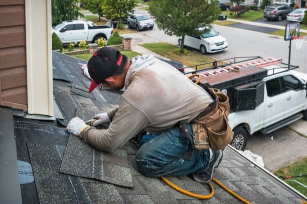 Professional Roof Installation technician working in Springs, NY